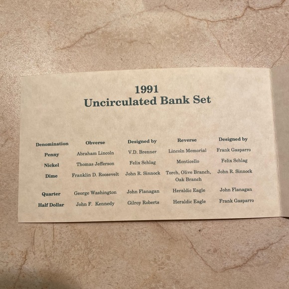 1991 Uncirculated Bank Set - Philadelphia Mint - Picture 3 of 4